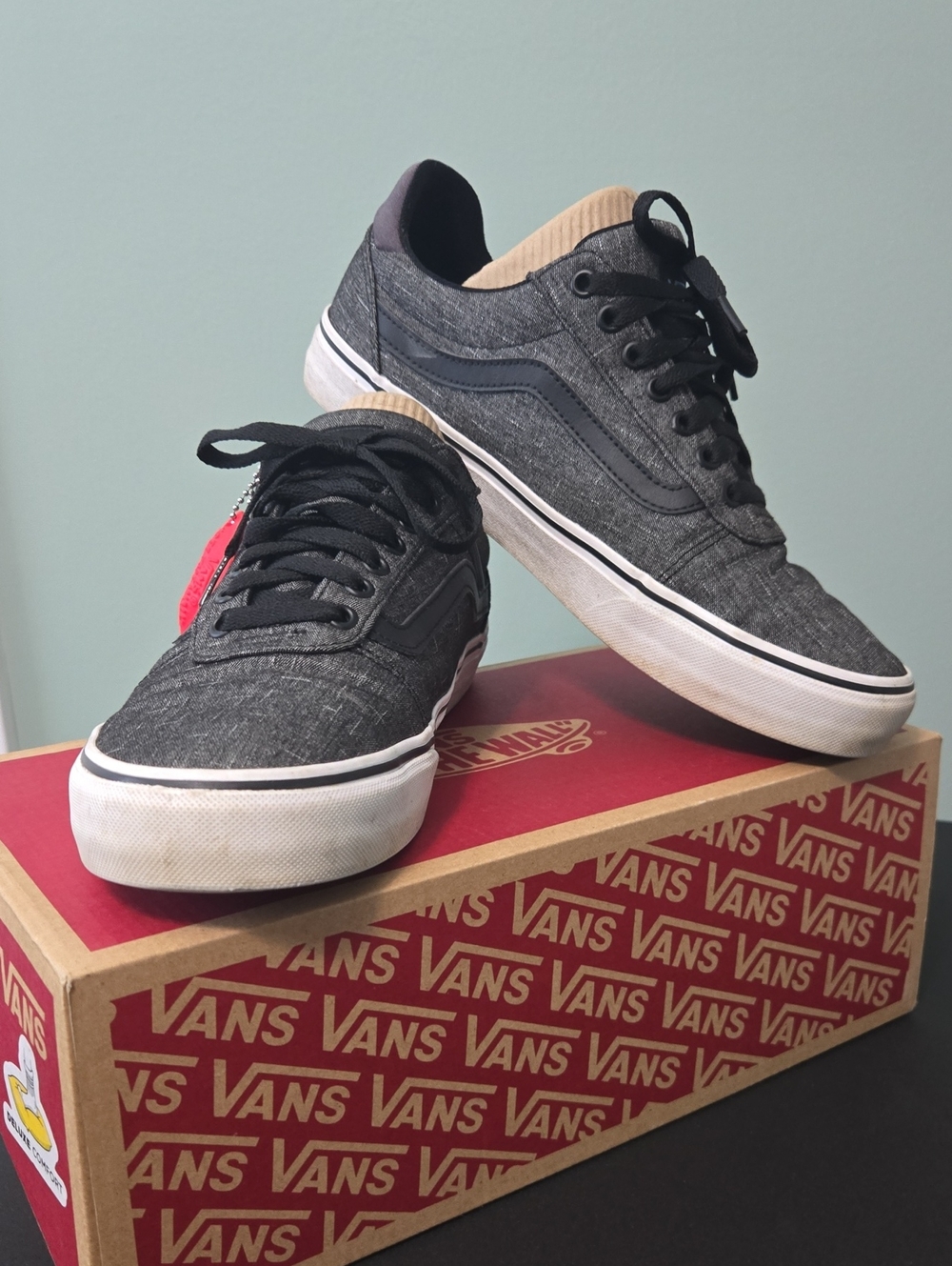 Vans Black and Gray Ward Deluxe Canvas Sneakers